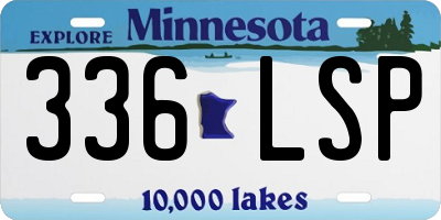 MN license plate 336LSP