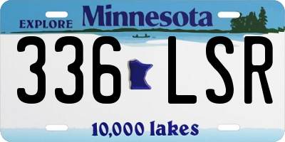 MN license plate 336LSR