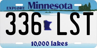 MN license plate 336LST