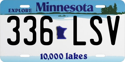 MN license plate 336LSV
