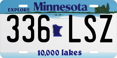 MN license plate 336LSZ