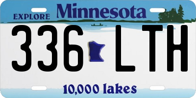 MN license plate 336LTH