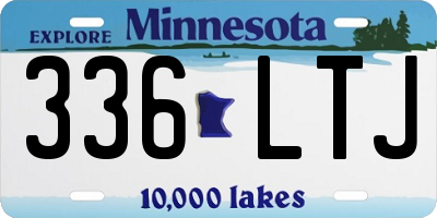 MN license plate 336LTJ
