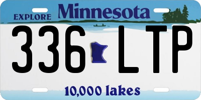 MN license plate 336LTP