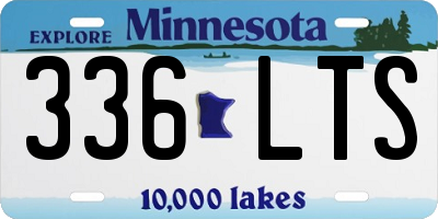 MN license plate 336LTS