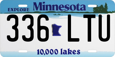MN license plate 336LTU