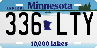 MN license plate 336LTY