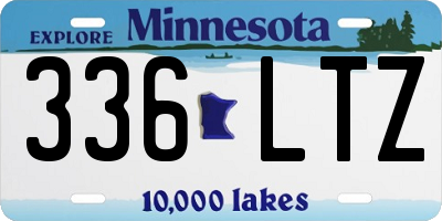 MN license plate 336LTZ