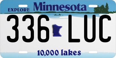 MN license plate 336LUC