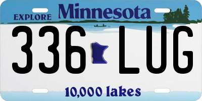 MN license plate 336LUG