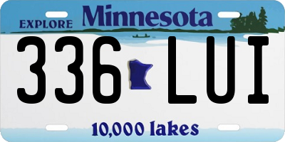 MN license plate 336LUI