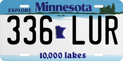 MN license plate 336LUR