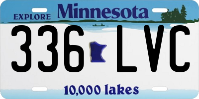 MN license plate 336LVC