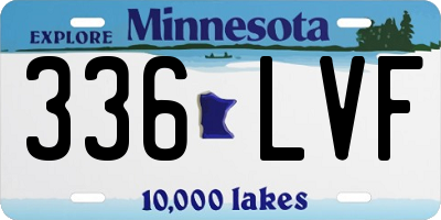 MN license plate 336LVF