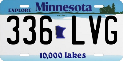 MN license plate 336LVG