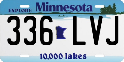 MN license plate 336LVJ