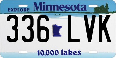 MN license plate 336LVK