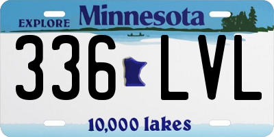 MN license plate 336LVL