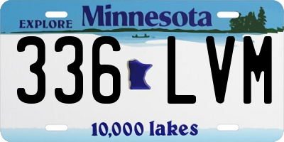 MN license plate 336LVM