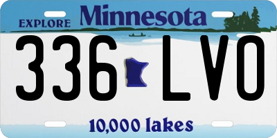 MN license plate 336LVO