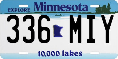 MN license plate 336MIY