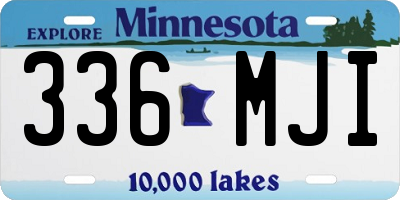MN license plate 336MJI
