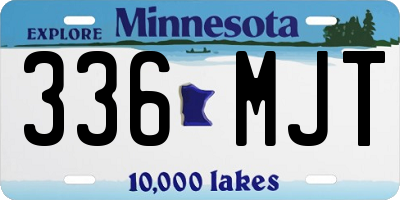 MN license plate 336MJT