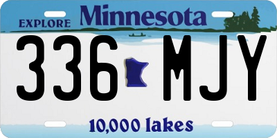 MN license plate 336MJY