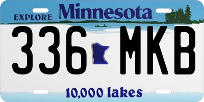 MN license plate 336MKB