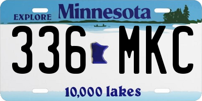 MN license plate 336MKC