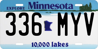 MN license plate 336MYV