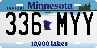 MN license plate 336MYY