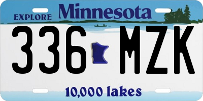 MN license plate 336MZK