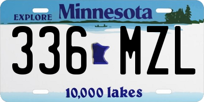 MN license plate 336MZL
