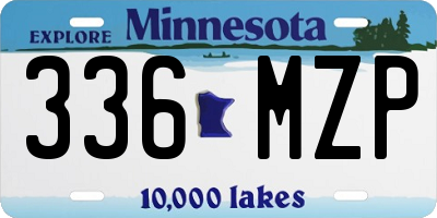 MN license plate 336MZP