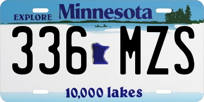 MN license plate 336MZS