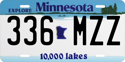 MN license plate 336MZZ