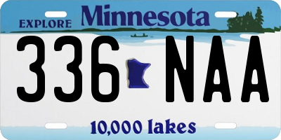 MN license plate 336NAA