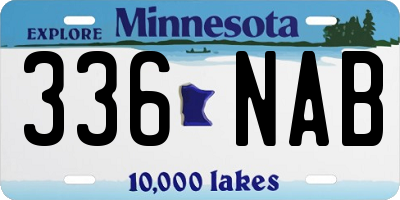 MN license plate 336NAB