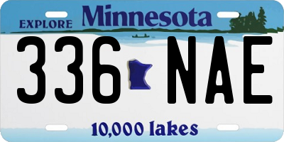 MN license plate 336NAE