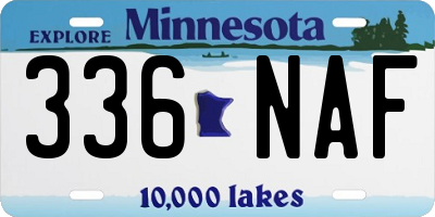 MN license plate 336NAF