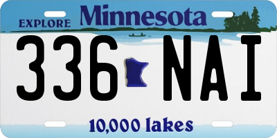 MN license plate 336NAI