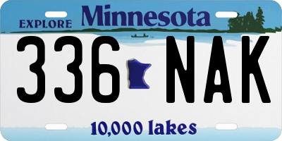 MN license plate 336NAK
