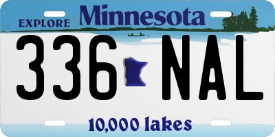 MN license plate 336NAL