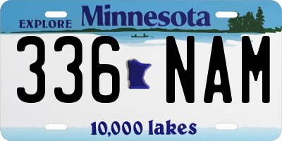 MN license plate 336NAM