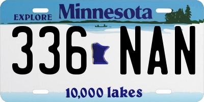 MN license plate 336NAN