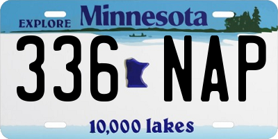 MN license plate 336NAP