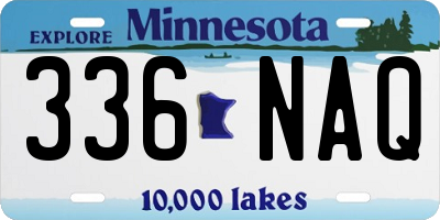 MN license plate 336NAQ