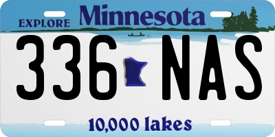 MN license plate 336NAS