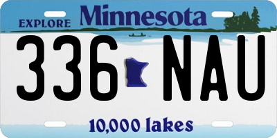 MN license plate 336NAU